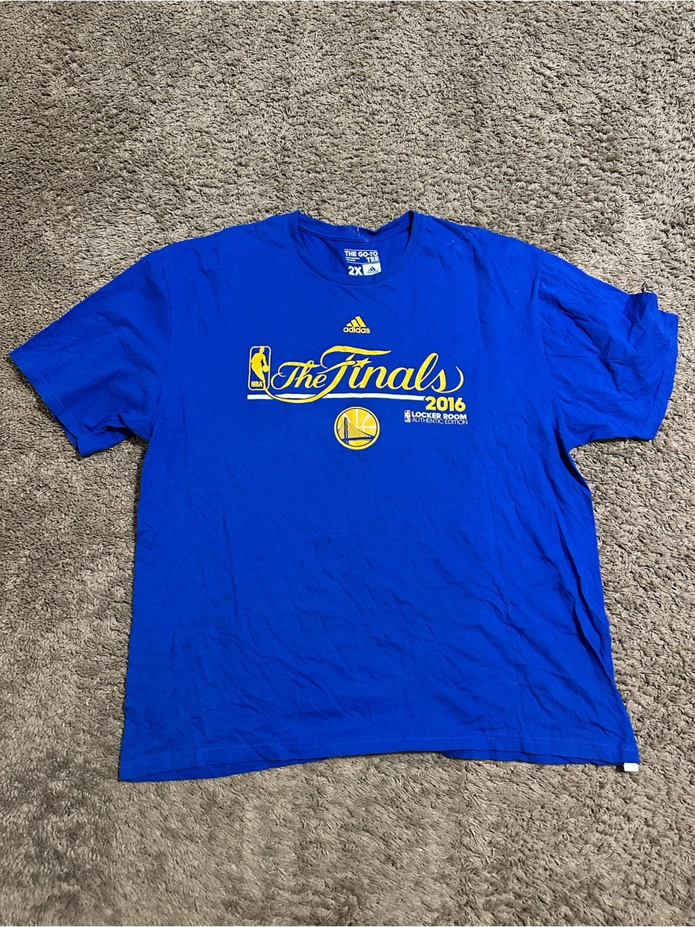 Vintage NBA Adidas Golden State Warriors “Locker Room” shirt 2016 size 2XL